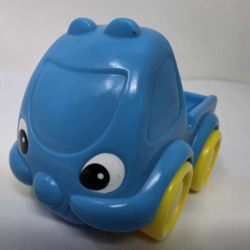Fisher Price McDonald's Blue Truck Eyes Yellow Wheels Vintage Toy Truck